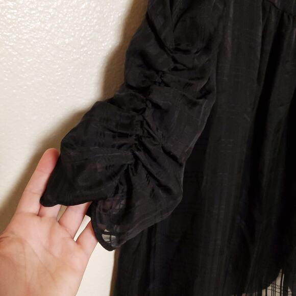 NWT FRAME Black Silk Blouse - Picture 4 of 14